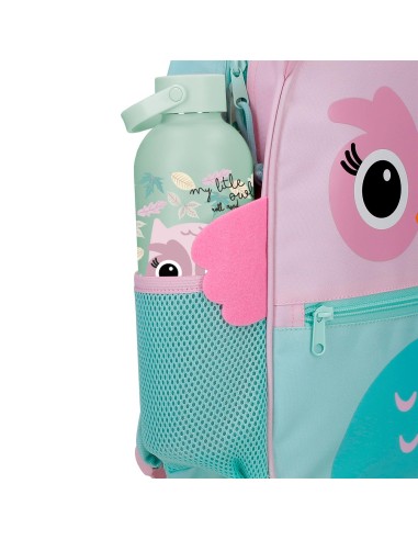 MOCHILA ADAP. 25CM. C/CARRO. ROLL ROAD HAPPY PETS OWL